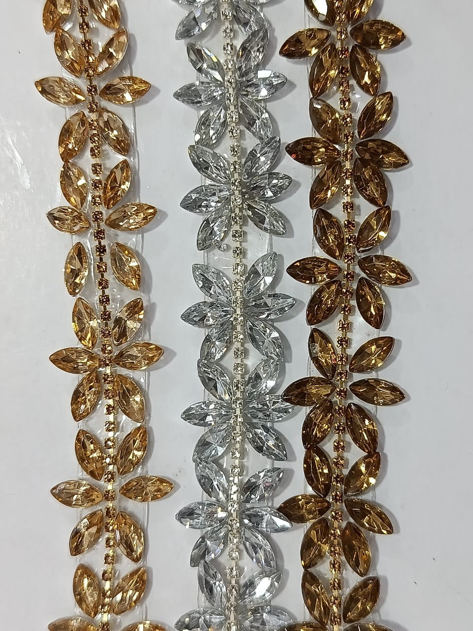 Fancy Stone Lace. Available in 3 colours. Lace is available as per yard.