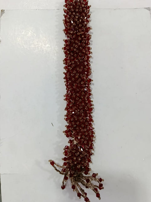 Elegant Crystal Beaded Tassel Trim. Available in 4 colours. Available as per piece.