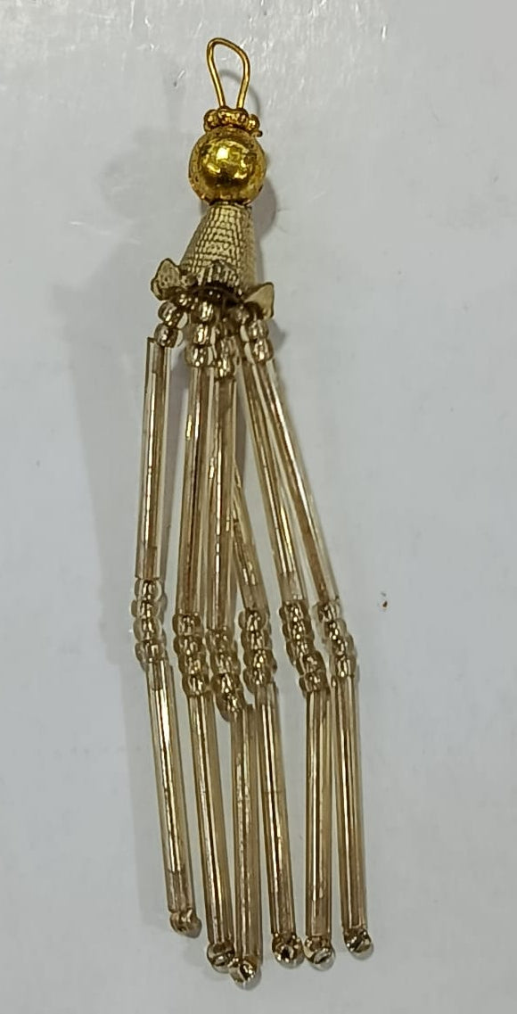 Elegant Golden Beaded Tassel. Available in 2 colours. Available as per piece.