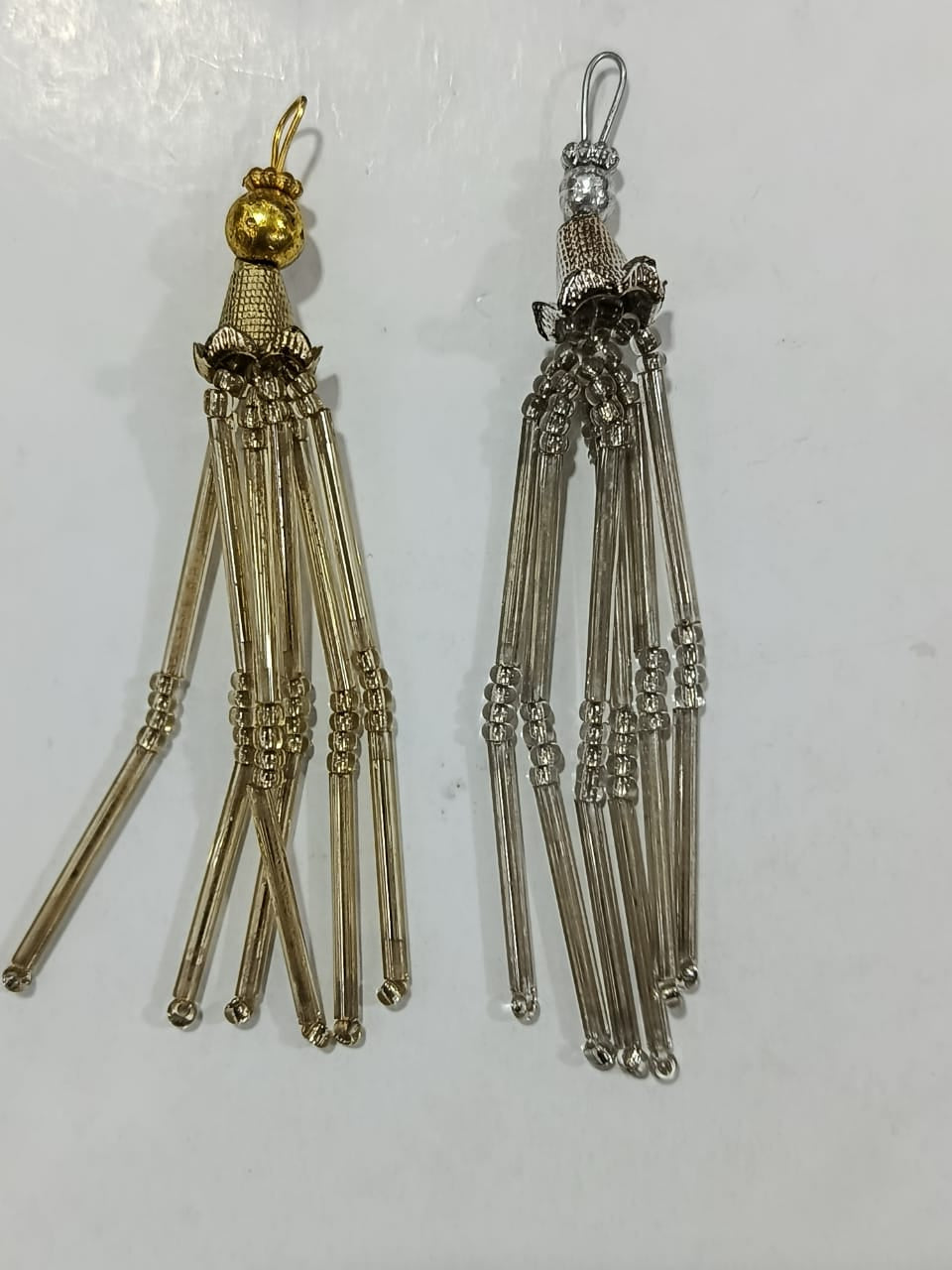 Elegant Golden Beaded Tassel. Available in 2 colours. Available as per piece.