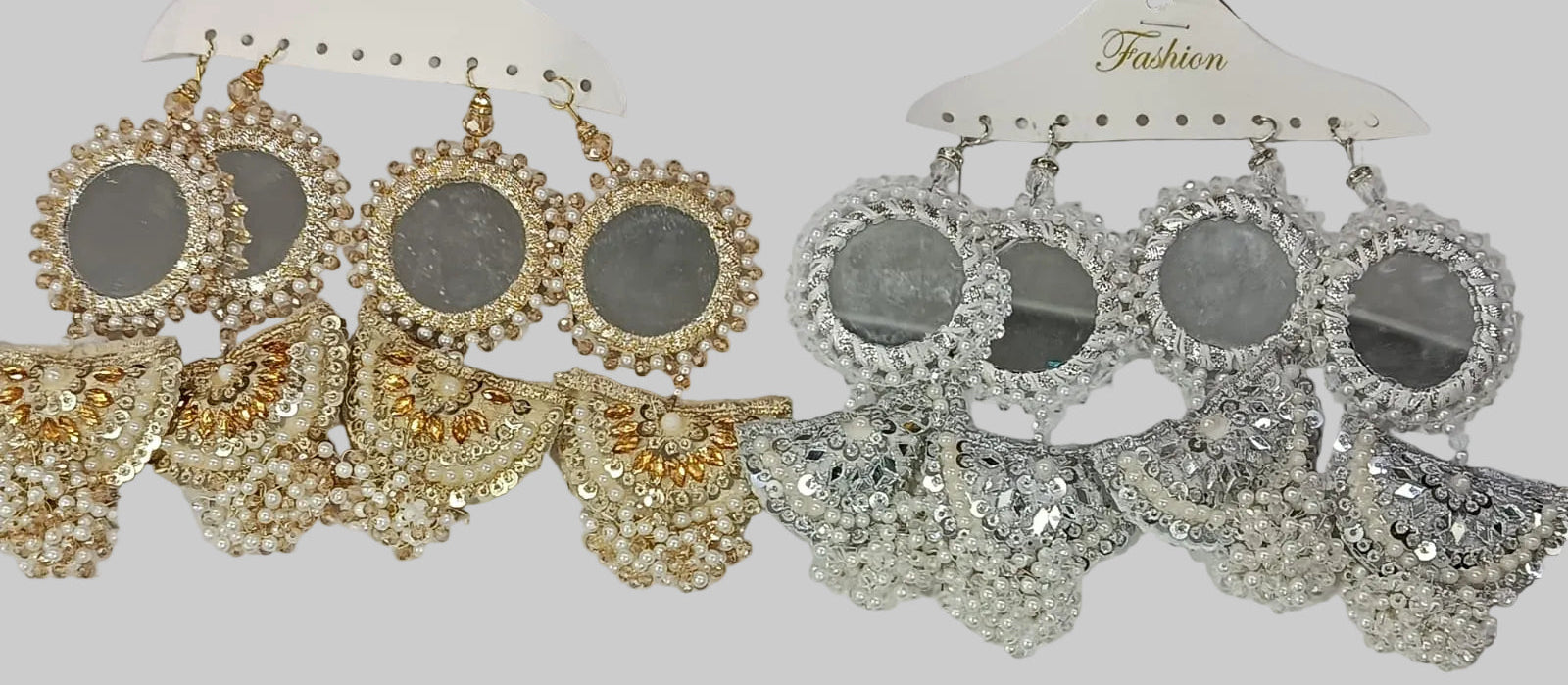 Pack of 4 Fancy Tessal With Mirror. Tessals are available in 2 colours.